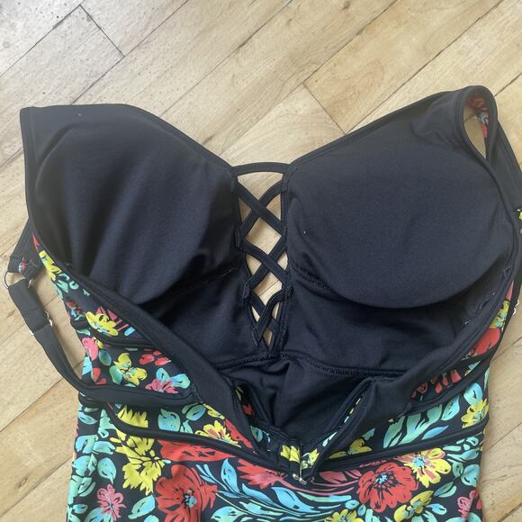 Adore Me Andressa Contour Plus One Piece Swimsuit Womens Size 1X Floral Vibrant‎ - Picture 12 of 14